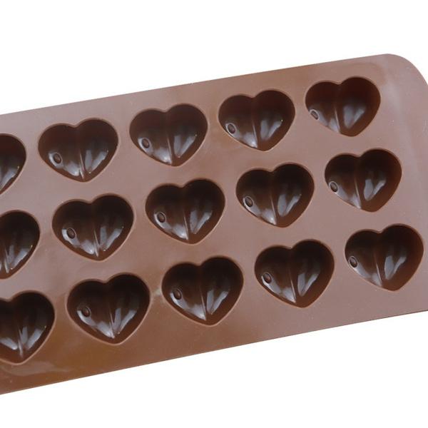 1187 Food Grade Non-Stick Reusable Silicone Heart Shape 15 Cavity Chocolate Molds / Baking Trays - SkyShopy 1187 Food Grade Non-Stick Reusable Silicone Heart Shape 15 Cavity Chocolate Molds / Baking Trays - SkyShopy